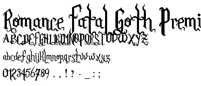 Romance Fatal Goth Premium font